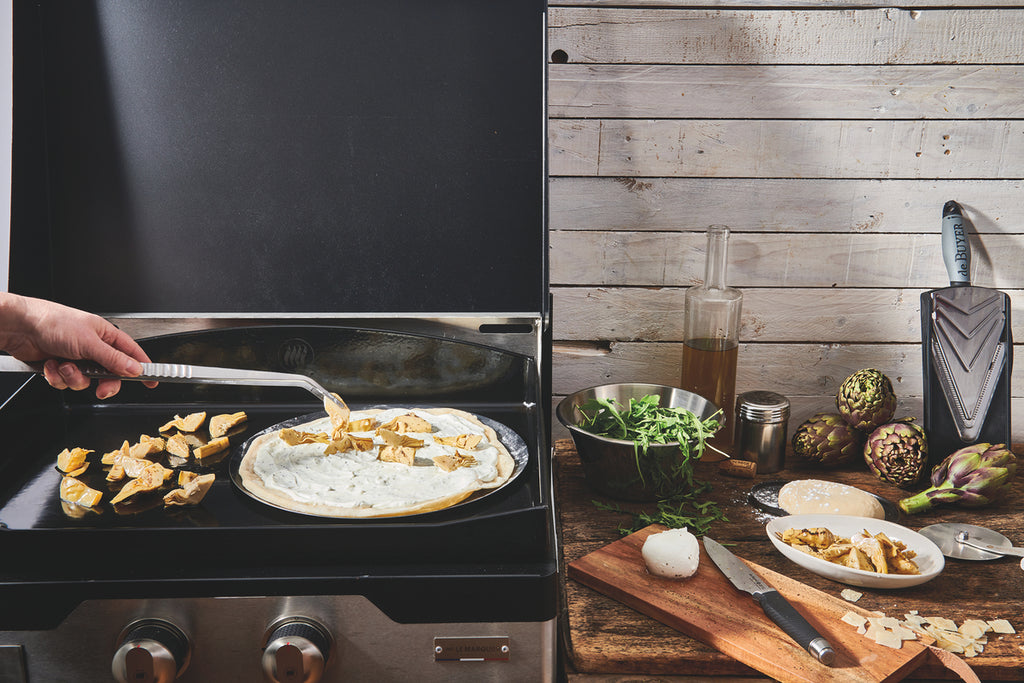 DE BUYER Pizza Tray, Heavy Blue Steel