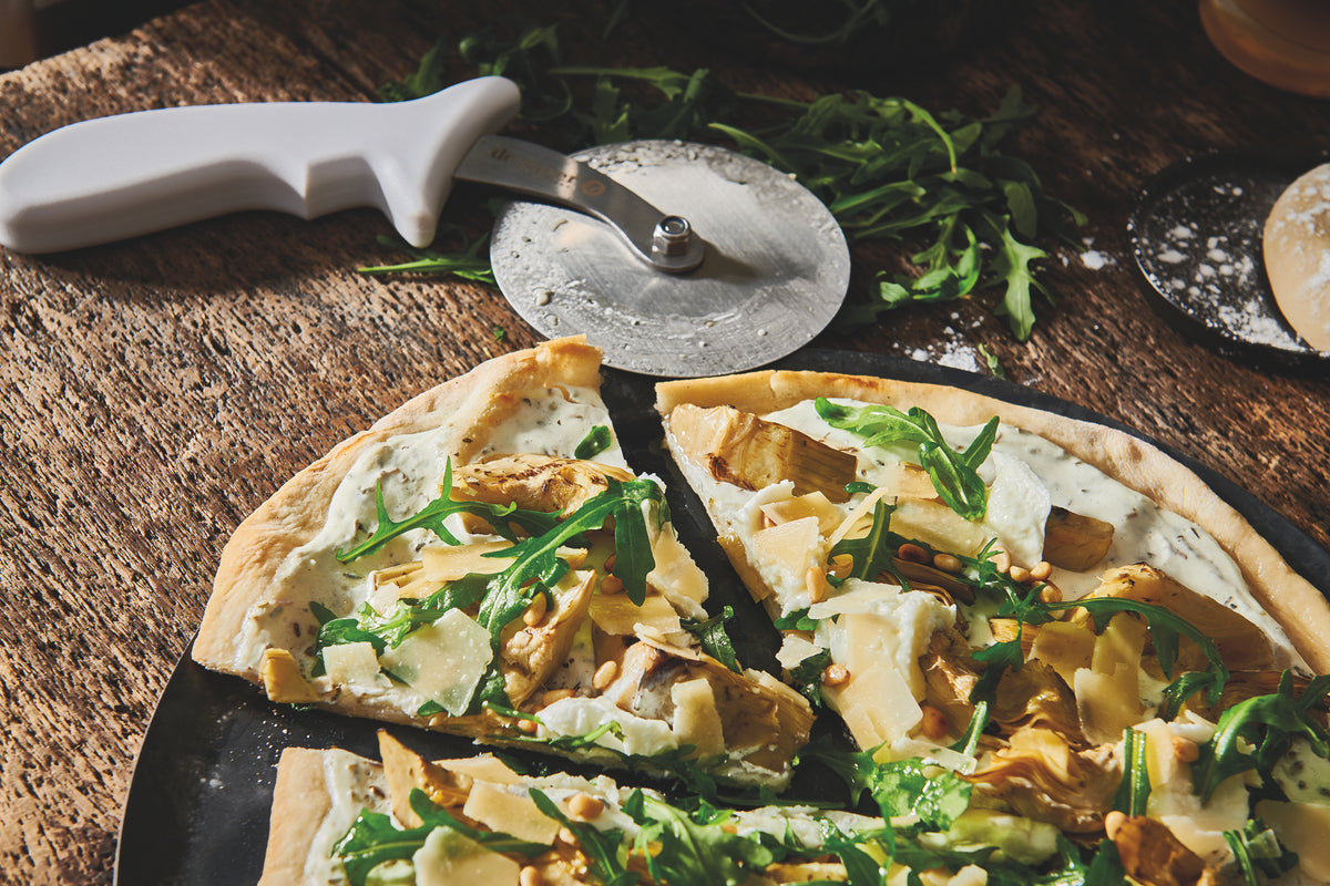 DE BUYER Pizza Tray, Heavy Blue Steel