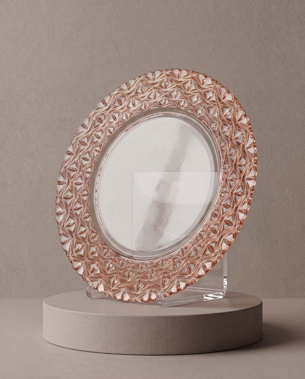 Mosaic Rosegold Charger Plate