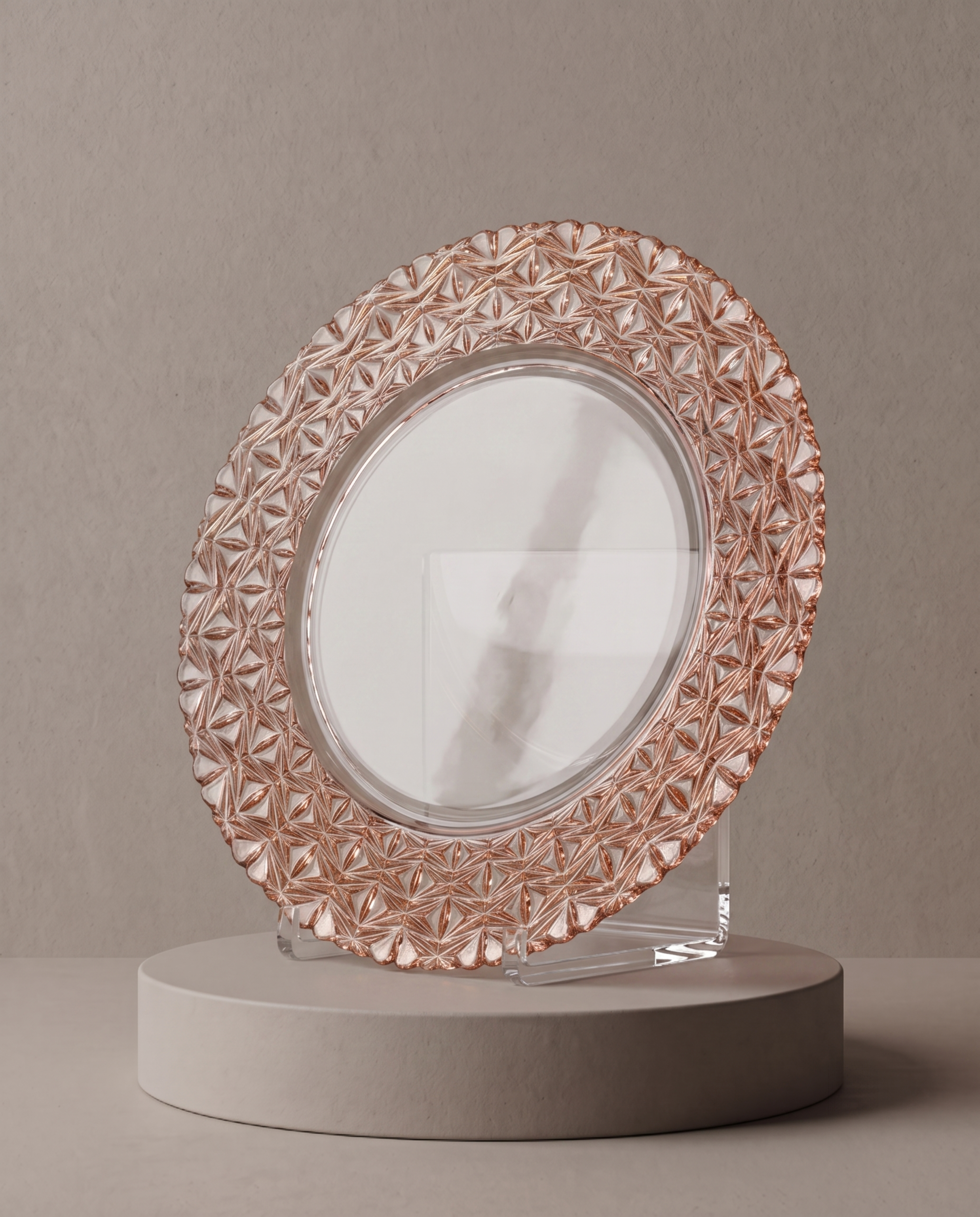 Mosaic Rosegold Charger Plate
